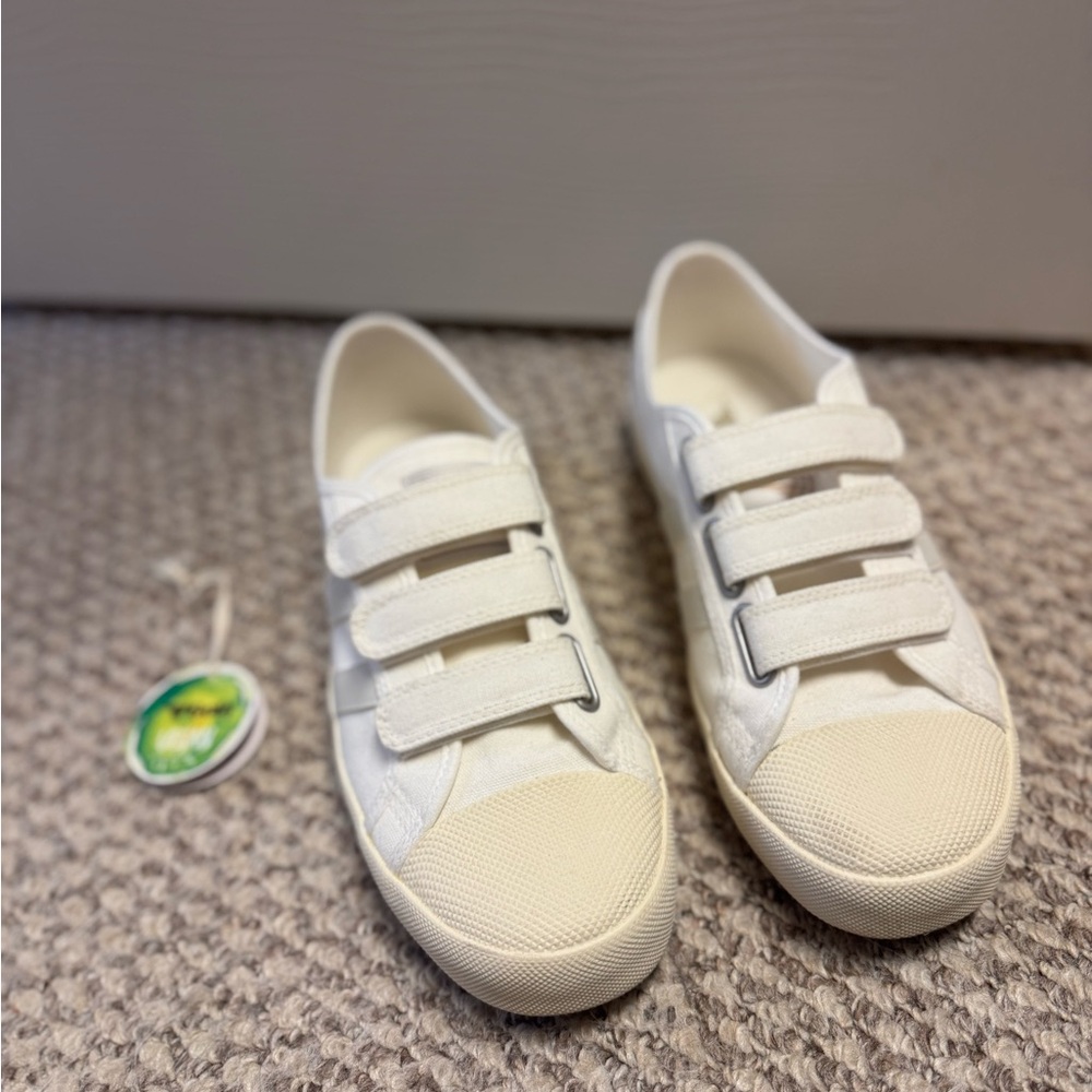 Gola Cream Canvas Velcro Sneakers - Picture 2 of 9